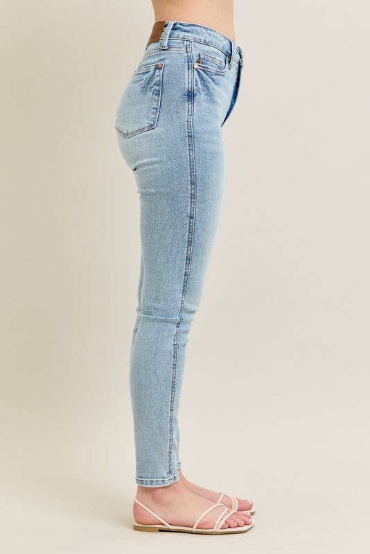 Judy Blue Mid Rise Tummy Control Skinny Jeans - Vintage Wash, photo 6 of 9