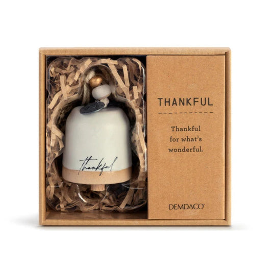Mini Inspired Bell Thankful in its kraft gift box