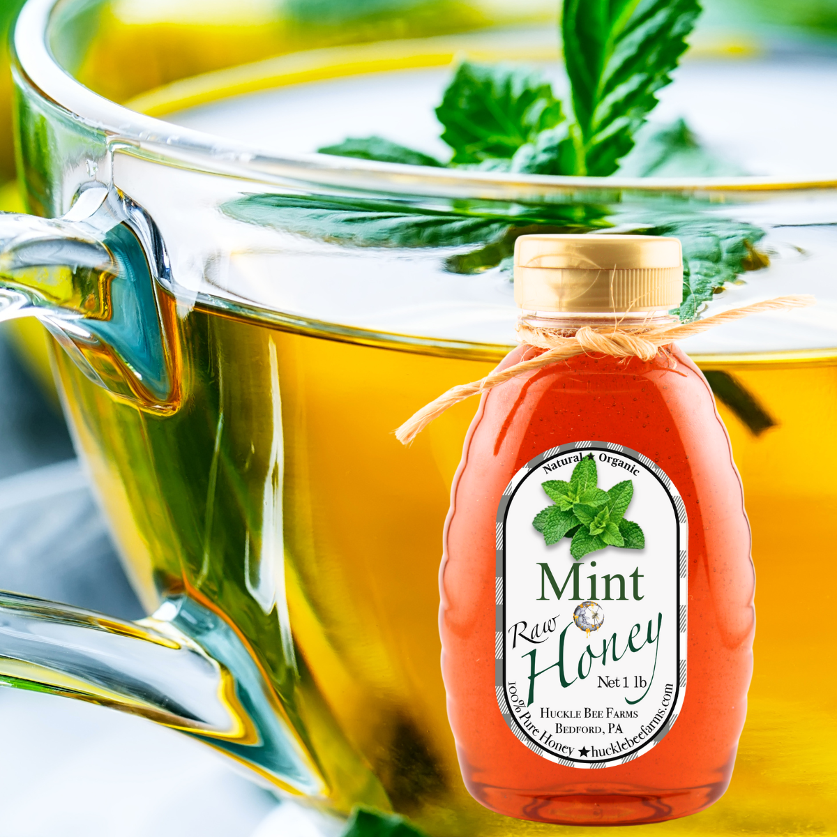 Mint Infused Raw Honey - 1 lb, photo 2 of 2