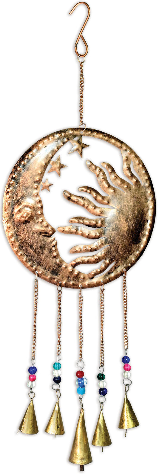 Moon and sun celestial hanging dangler