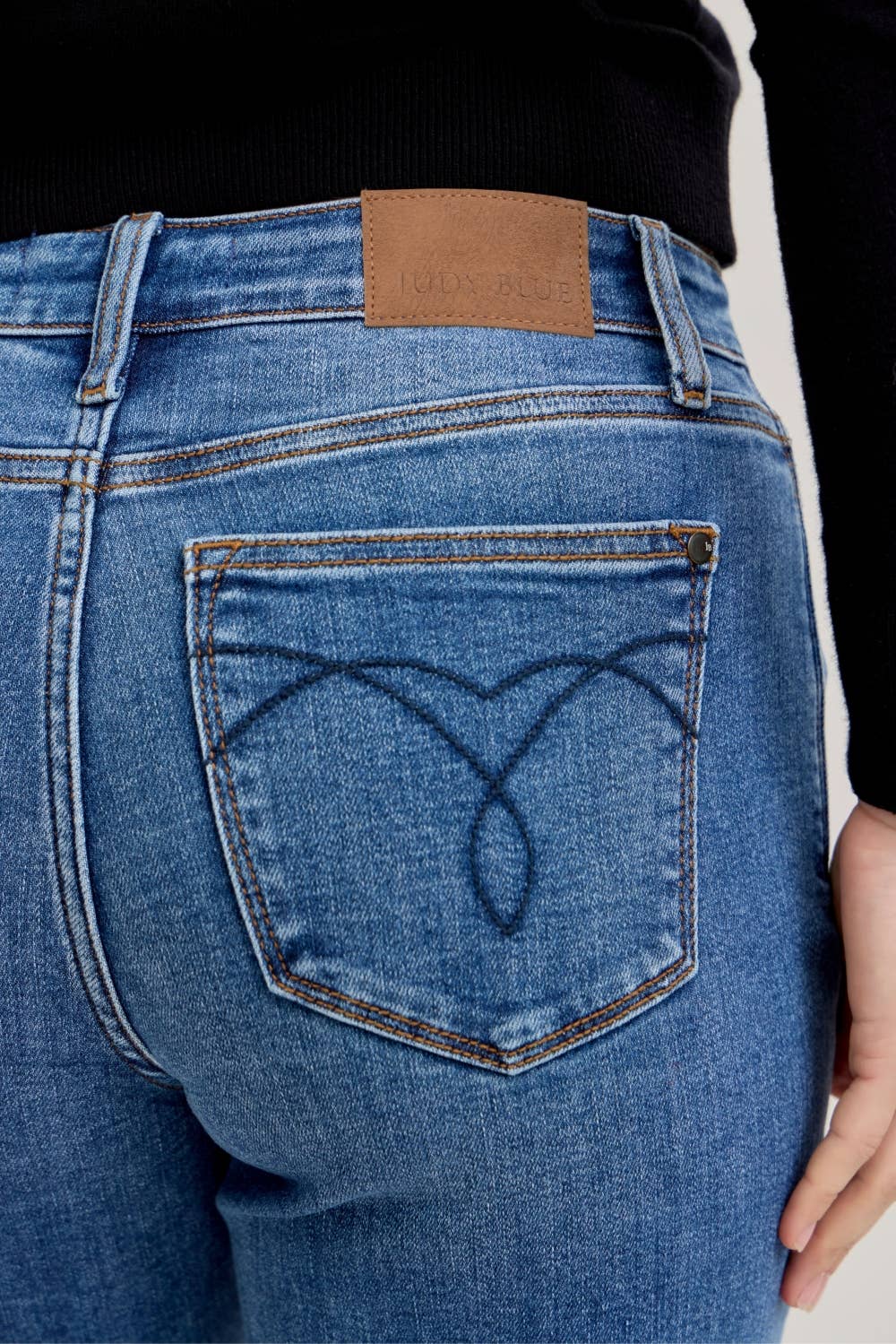 Judy Blue Mid Rise Classic Cuffed Boyfriend Jeans, photo 4 of 7