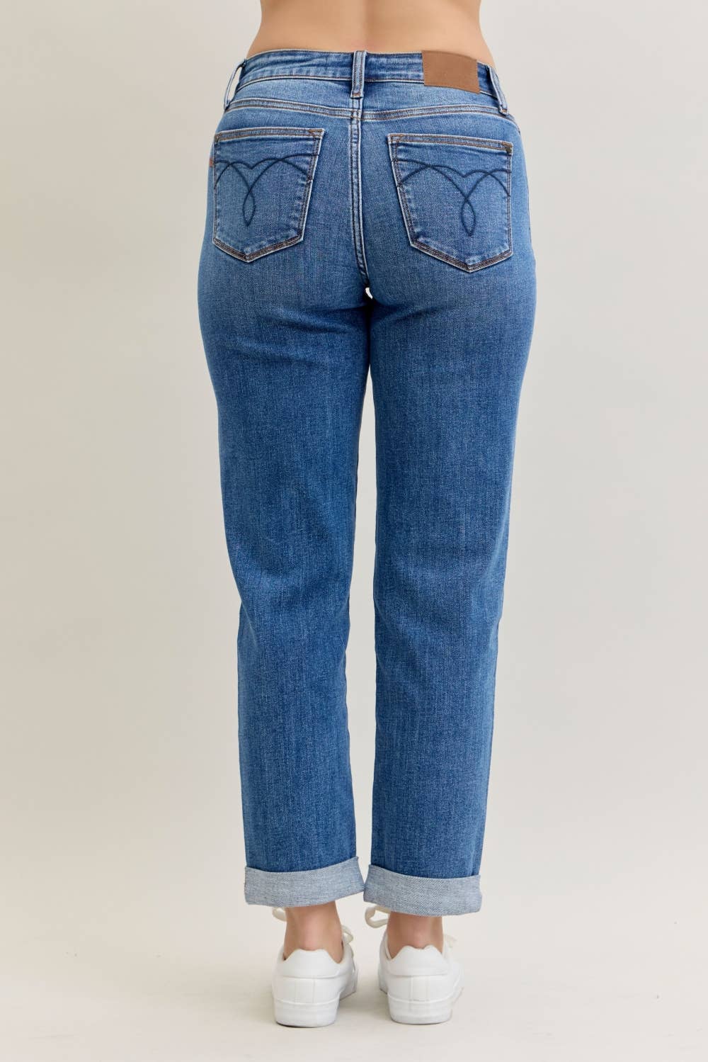 Judy Blue Mid Rise Classic Cuffed Boyfriend Jeans, photo 7 of 7