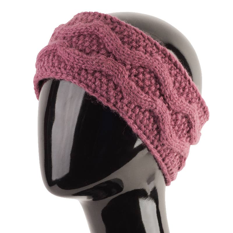 Nepali Fleece-Lined Wool Headband - Blue, photo 4 of 6