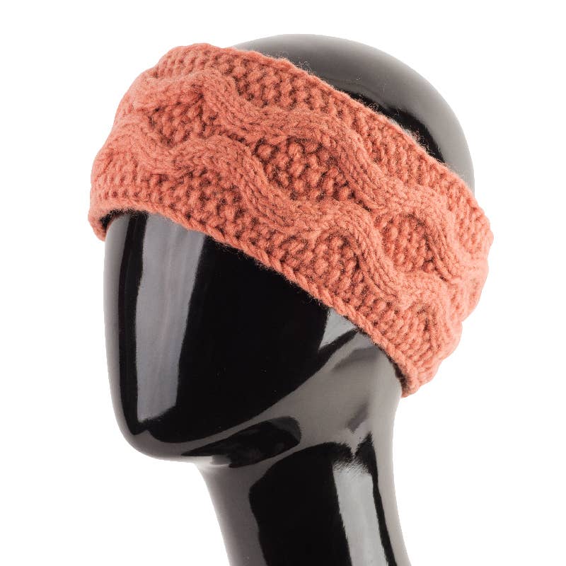 Nepali Fleece-Lined Wool Headband - Blue, photo 5 of 6