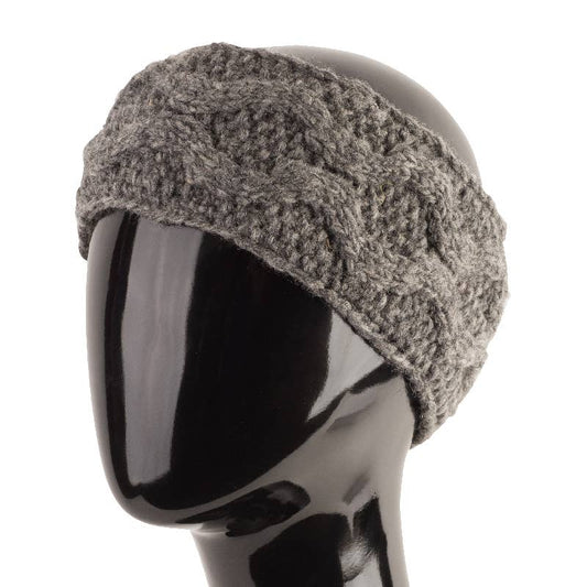 Nepali Fleece-Lined Wool Headband - Gray, photo 1 of 6