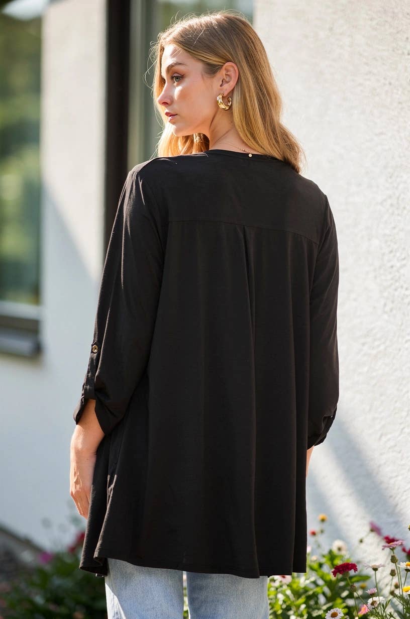 Black open-front Lizzy cardigan, photo 2 of 2