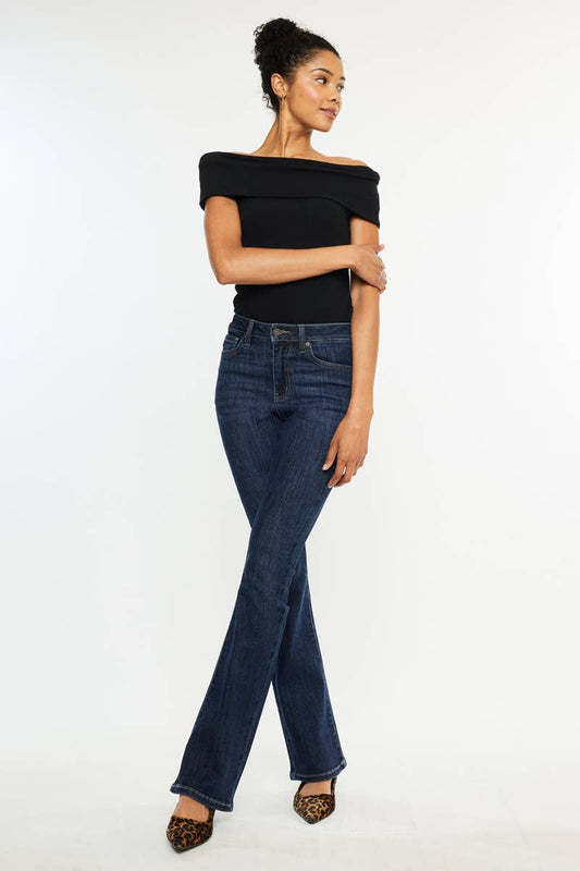 Kan Can High Rise Bootcut Jeans - Dark Wash, photo 2 of 7