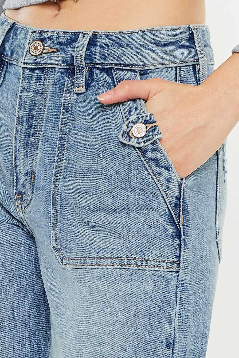 High Rise Wide Flare Jeans - Medium Wash, photo 3 of 9