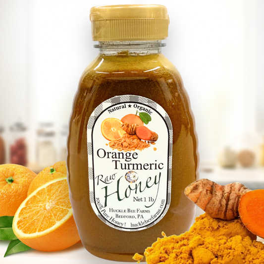 🍯 Orange Turmeric Honey – Golden Immune-Boosting Honey Blend  1 LB