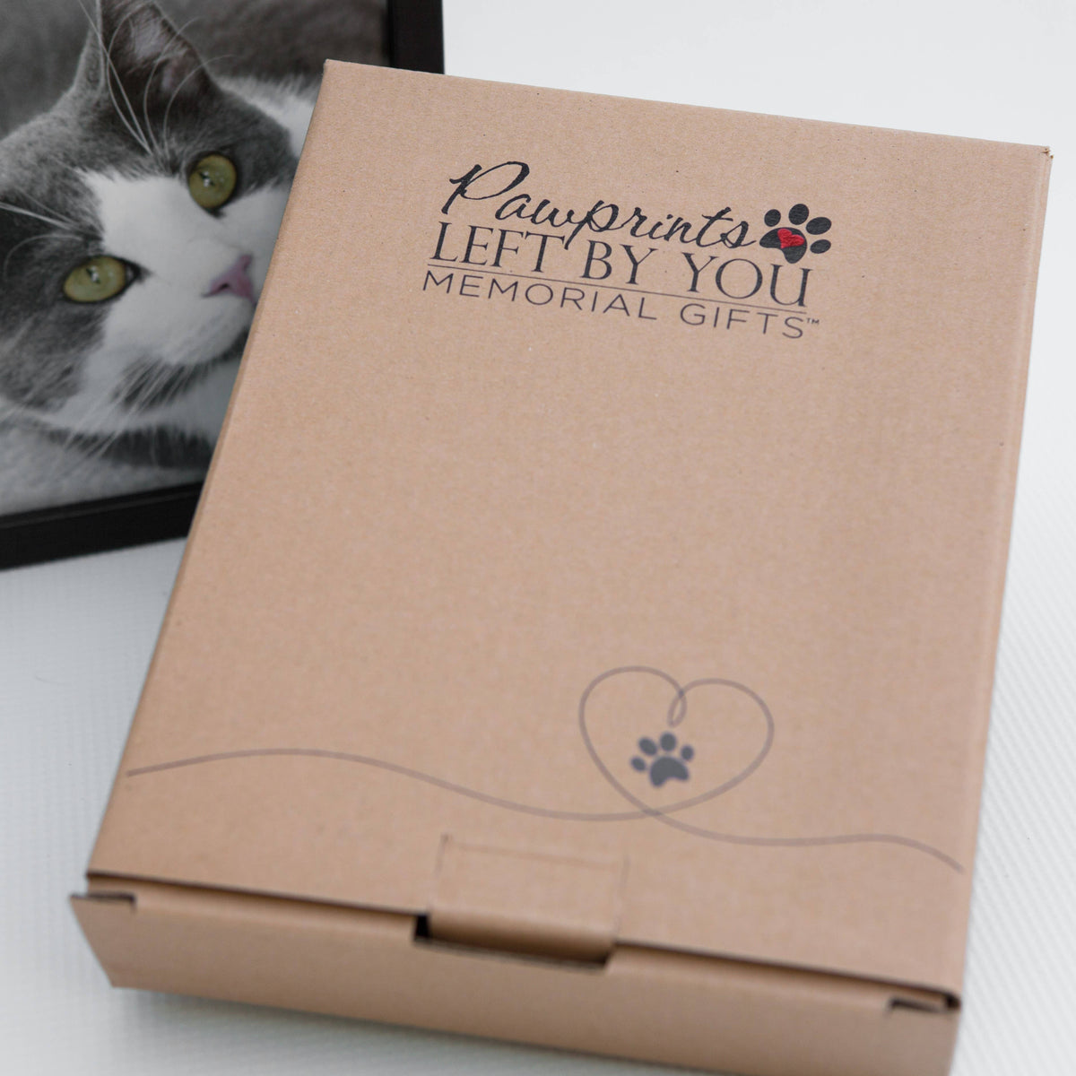 "Pawprints Left By You" Pet Memorial Photo Frame - Cat, photo 3 of 5