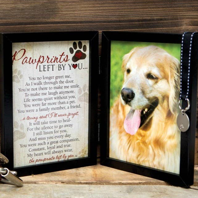"Pawprints Left By You" Pet Memorial Photo Frame - Dog, photo 1 of 5