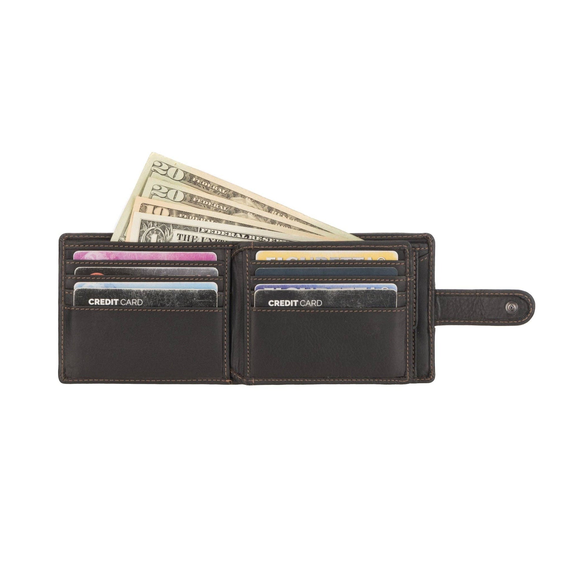 Phoenix Leather Clip Wallet – Men – Brown