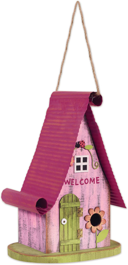 Pink Cottage Decorative Birdhouse, photo 2 of 3