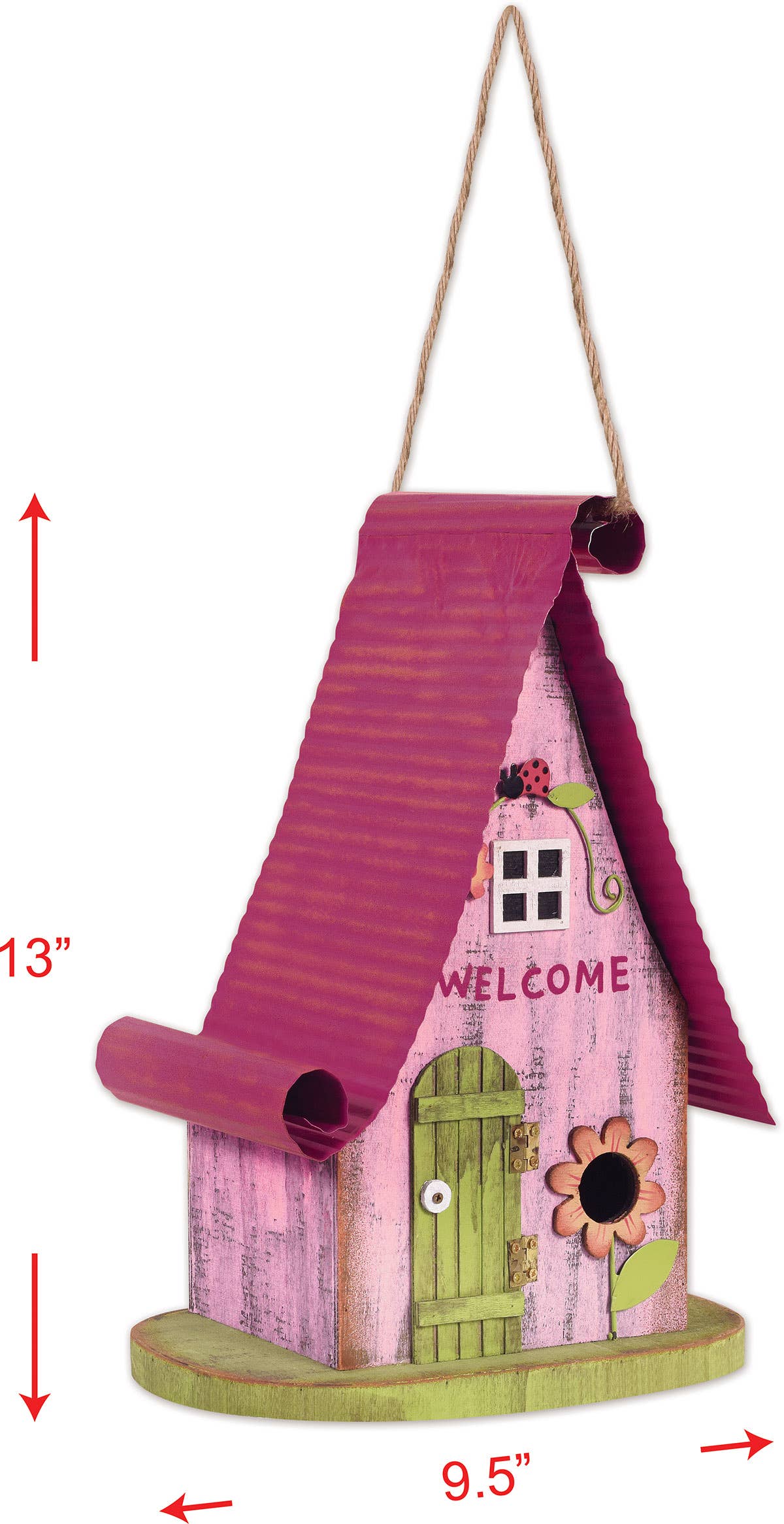 Pink Cottage Decorative Birdhouse, photo 3 of 3