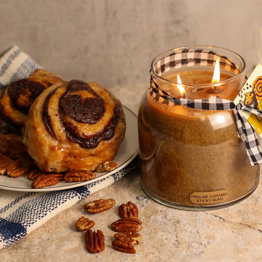 Praline Caramel Sticky Buns Jar Candle - Papa 34 OZ