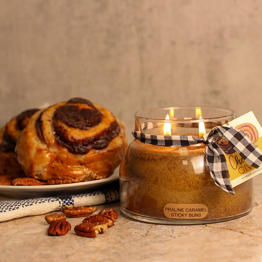 Praline Caramel Sticky Buns Jar Candle - Mama 22 OZ