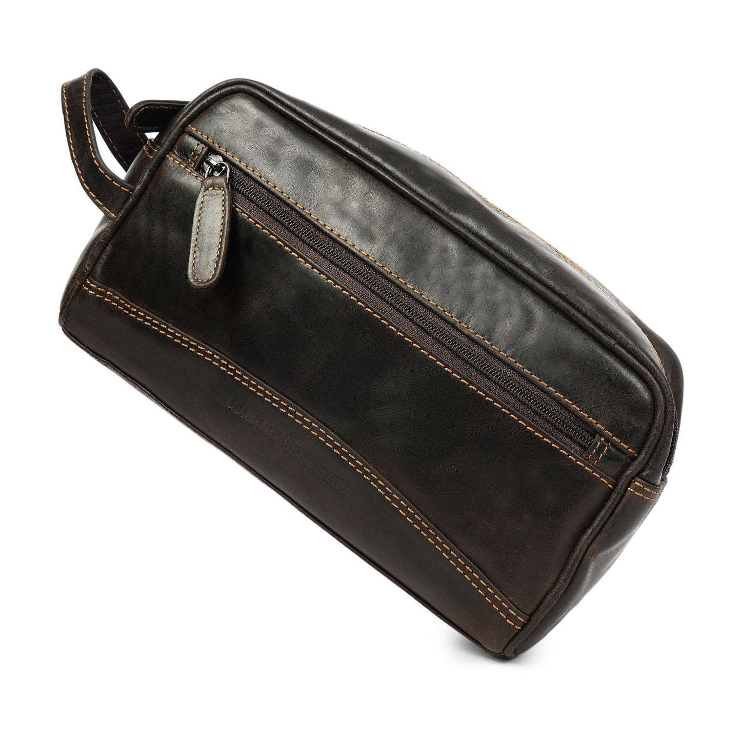 Montana Full-Grain Leather Toiletry Bag - Brown, photo 7 of 9