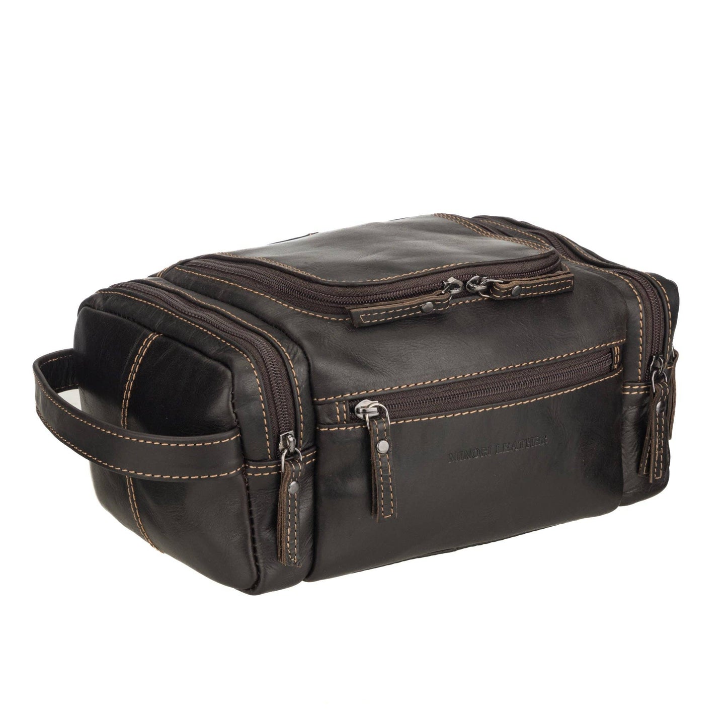 Winston Extra-Large Full-Grain Leather Toiletry Bag - Brown, photo 6 of 7
