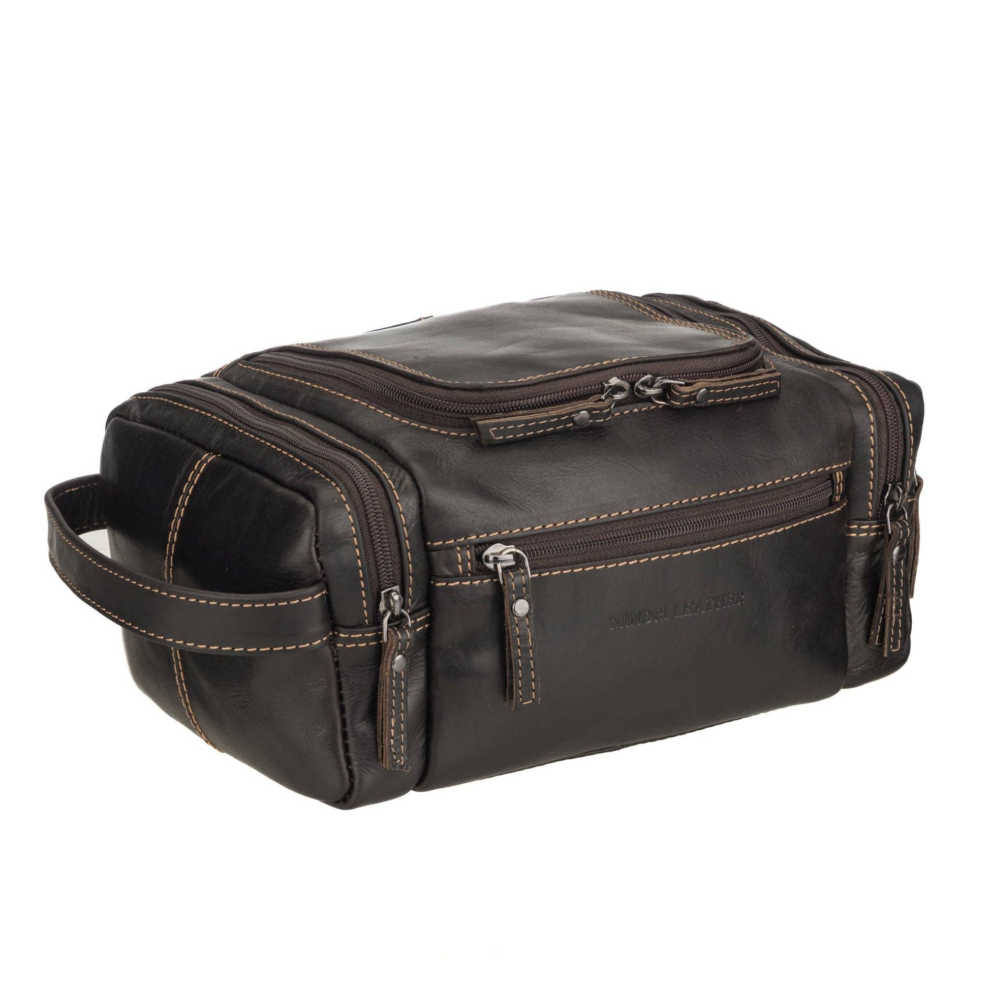Winston Extra-Large Full-Grain Leather Toiletry Bag - Brown, photo 6 of 7