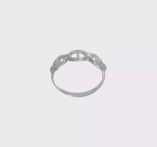 Sterling Silver Mariner Link Ring – Size 7