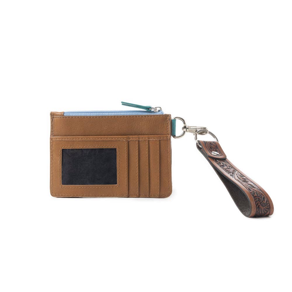Pride of Prickly Pears Western Card Holder - Dark Brown, genuine leather, photo 3 of 4