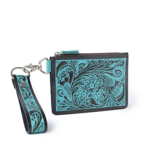Pride of Prickly Pears Western Card Holder - Turquoise, genuine leather, photo 2 of 5