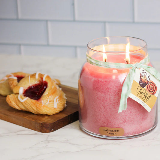 Raspberry Danish Jar Candle - Papa 34 OZ
