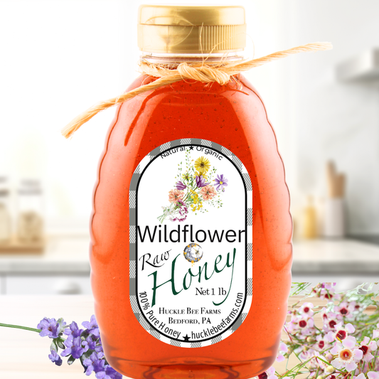 Raw Wildflower Honey - 1 lb bottle