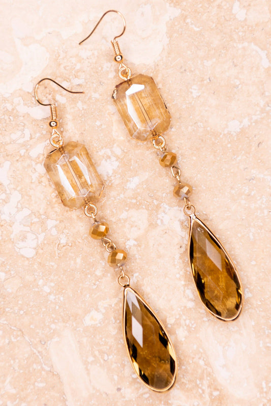 Reagan Crystal Drop Fishhook Earrings