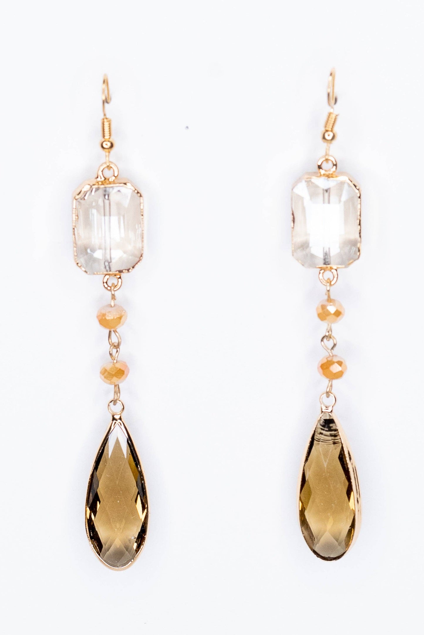 Reagan Crystal Drop Fishhook Earrings, photo 2 of 3