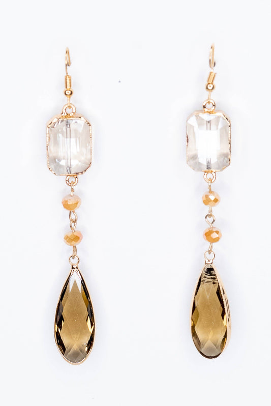 Reagan Crystal Drop Fishhook Earrings, photo 2 of 3