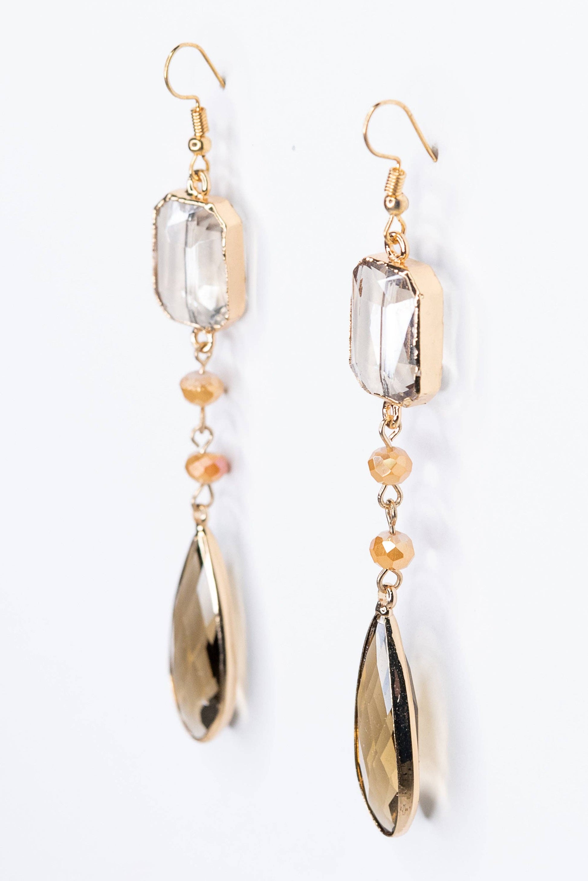 Reagan Crystal Drop Fishhook Earrings, photo 3 of 3