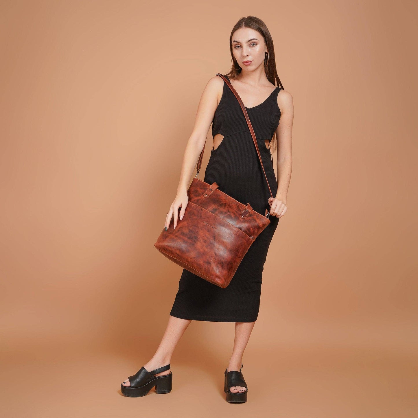 Rowan Full-Grain Leather Tote Bag - Chestnut, photo 10 of 16