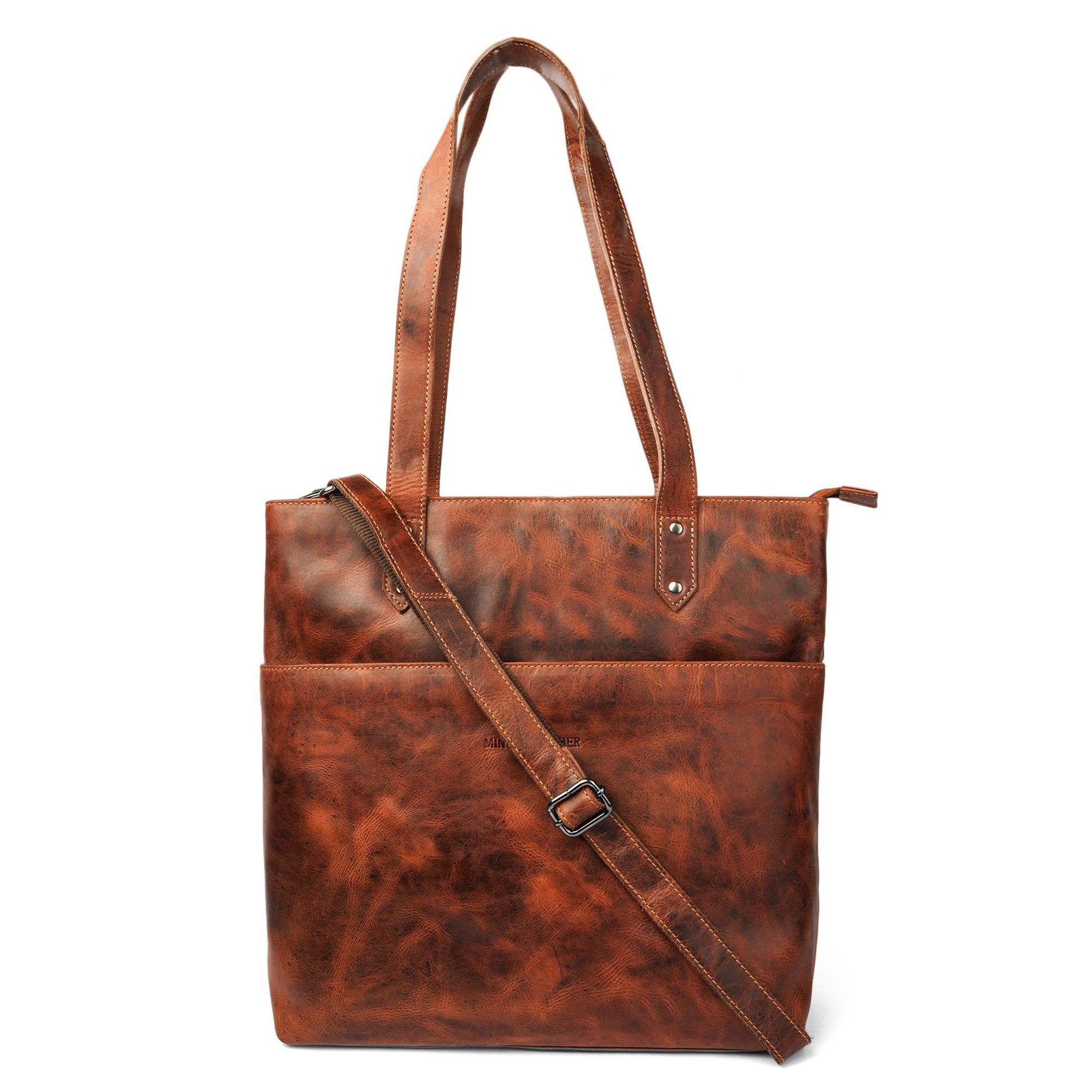 Rowan Full-Grain Leather Tote Bag - Chestnut, photo 12 of 16