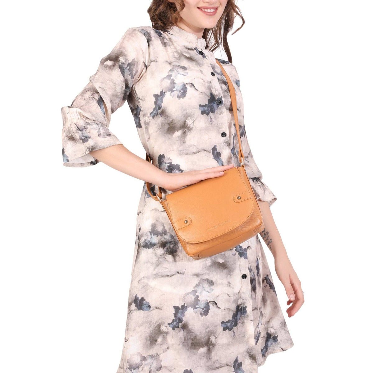 Savannah Leather Crossbody Bag - Women - Forest Green, photo 4 of 7