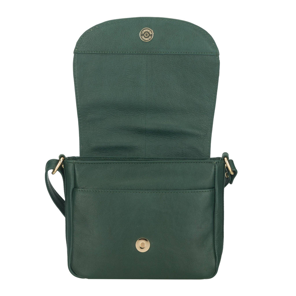 Savannah Leather Crossbody Bag - Women - Forest Green, photo 5 of 7
