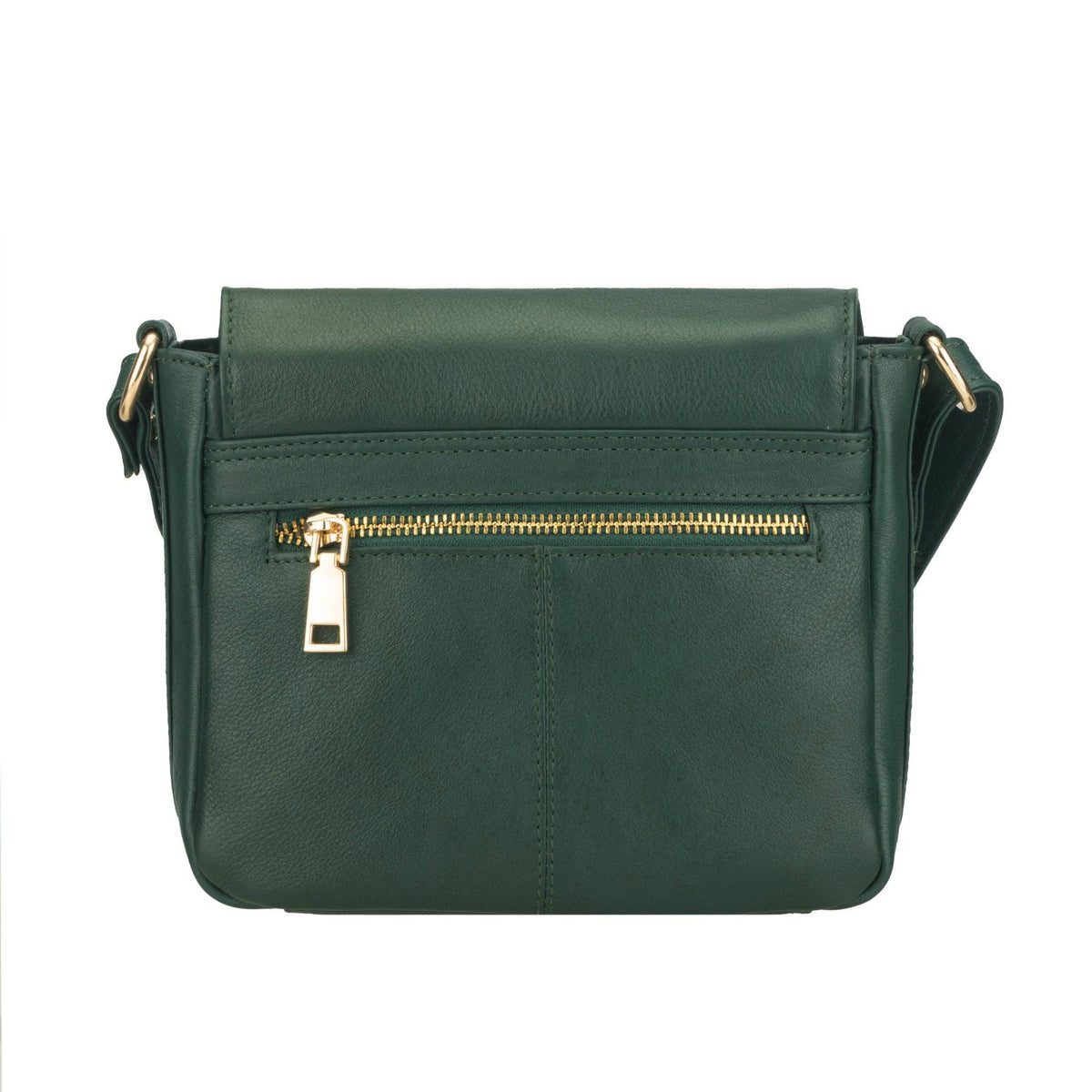 Savannah Leather Crossbody Bag - Women - Forest Green, photo 6 of 7