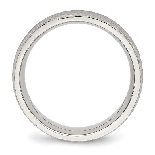 Stainless Steel Polished & Textured Band - 8mm, photo 2 of 3