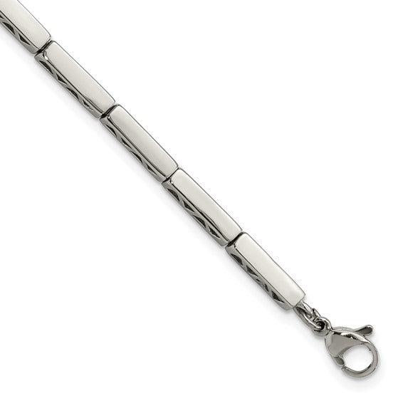 Stainless Steel Polished Bracelet - 7.5"