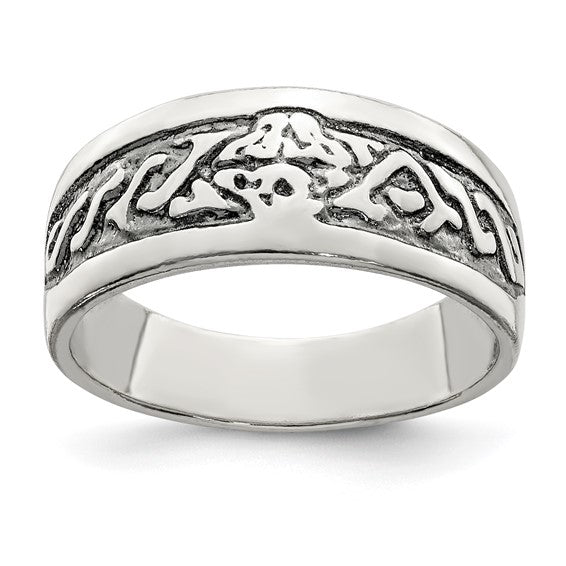 Sterling Silver Antiqued Ring - Size 6