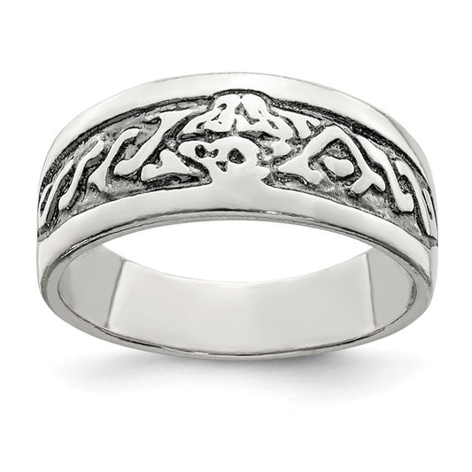 Sterling Silver Antiqued Ring - Size 6