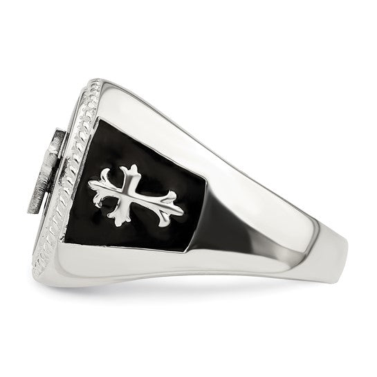 Sterling Silver Black Agate Ring - Size 11, photo 2 of 3