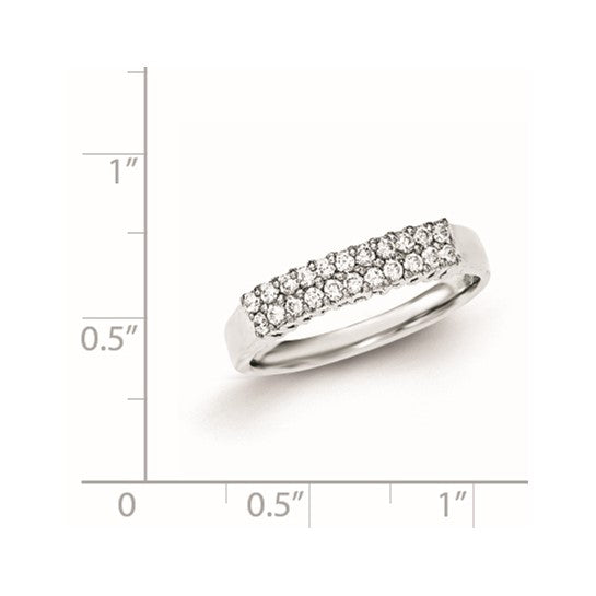 Sterling silver cubic zirconia ring, size 7, photo 2 of 3
