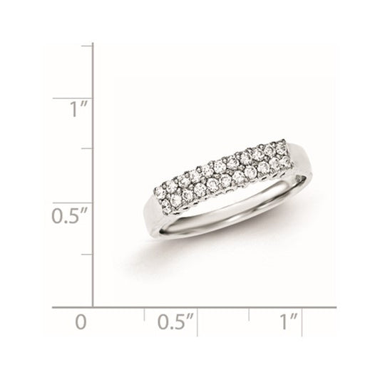 Sterling silver cubic zirconia ring, size 7, photo 2 of 3