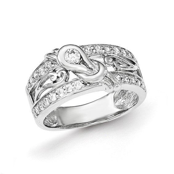 Sterling Silver CZ Ring - Size 6, photo 1 of 3