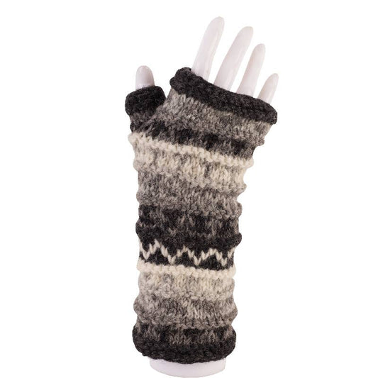Striped Fingerless Gloves - Red Striped, photo 1 of 2