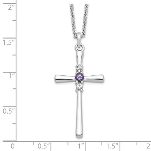 Survivor Collection sterling silver faith cross necklace, photo 2 of 3