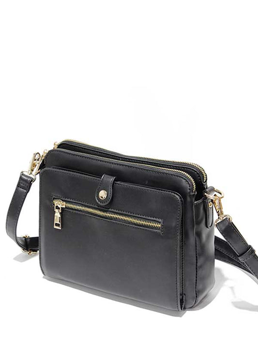 Triana II Vegan Leather Crossbody - Black, photo 1 of 2