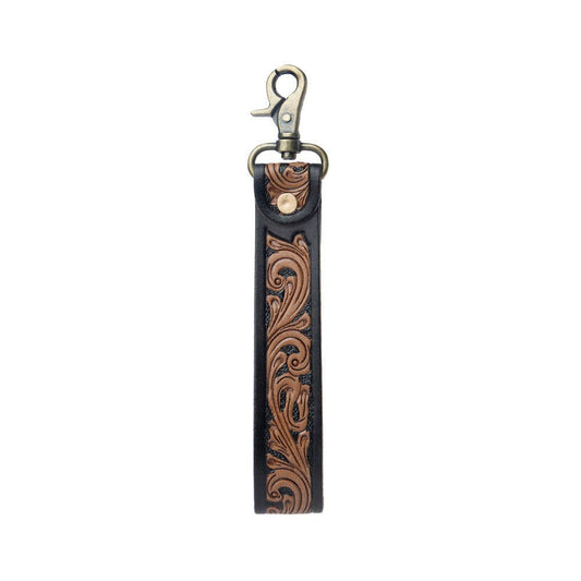 Turquoise Daydreams Western Key Fob - Black & Brown, photo 2 of 2