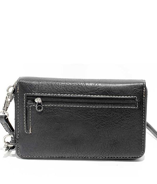 Turquoise-Studded Cellphone Holder Wallet - Brown, photo 2 of 3